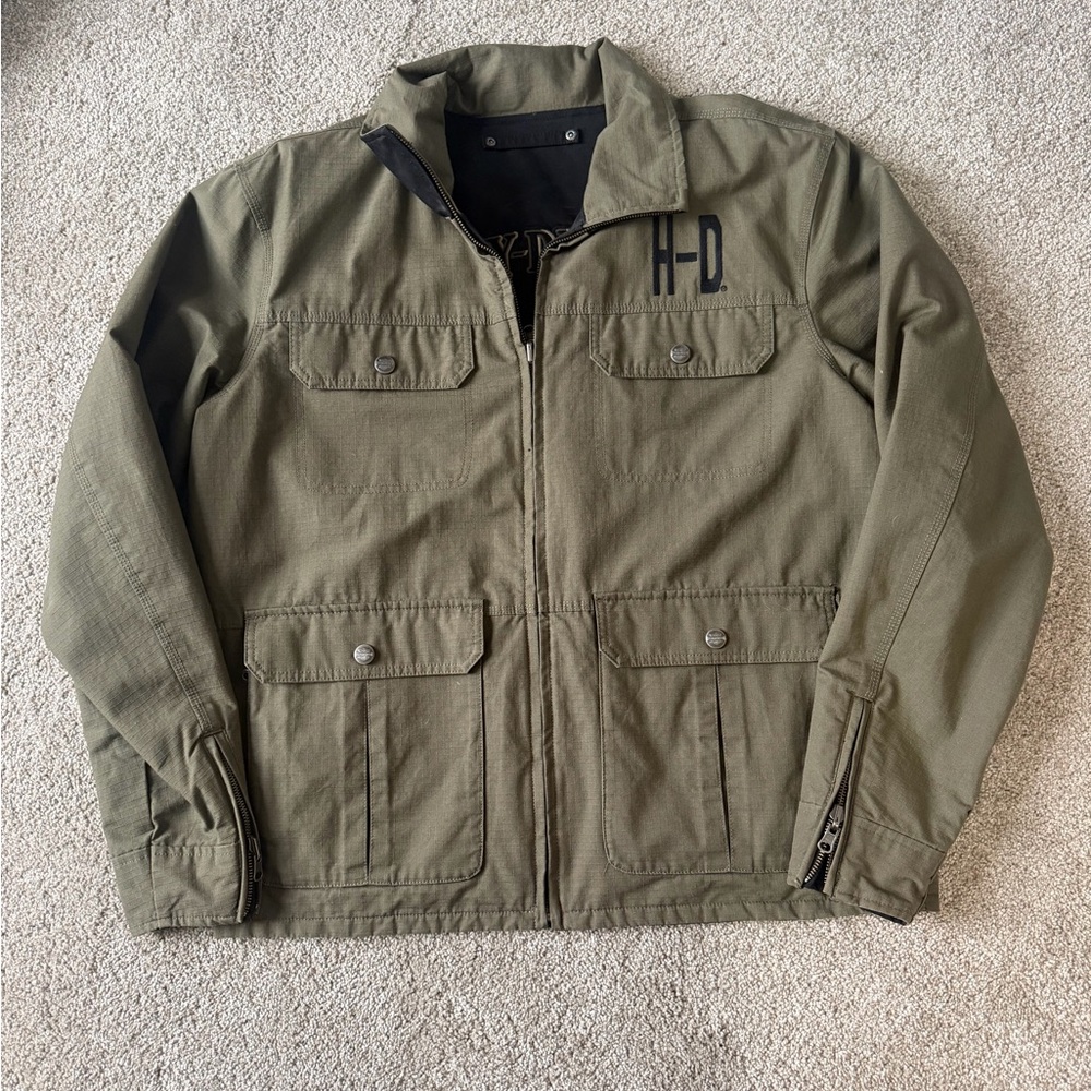 Men's Olive Green/ Black Reversible Jacket